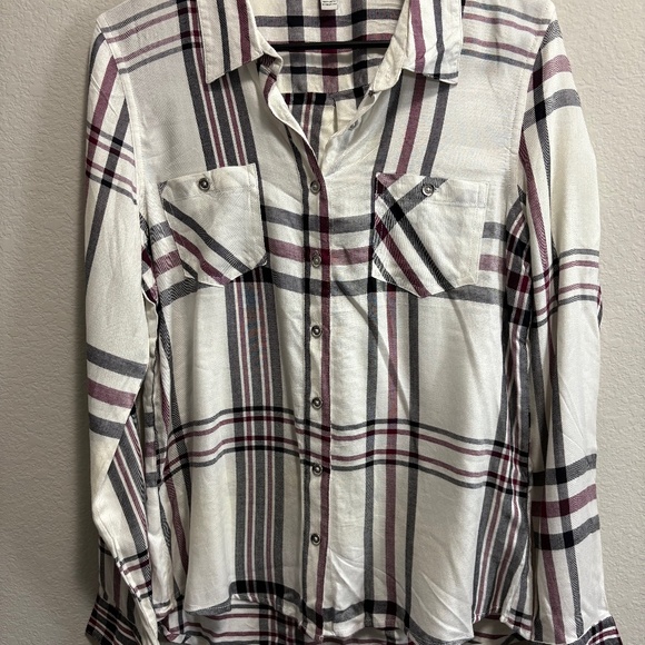 Guess plaid button up top for women size small - Picture 1 of 4